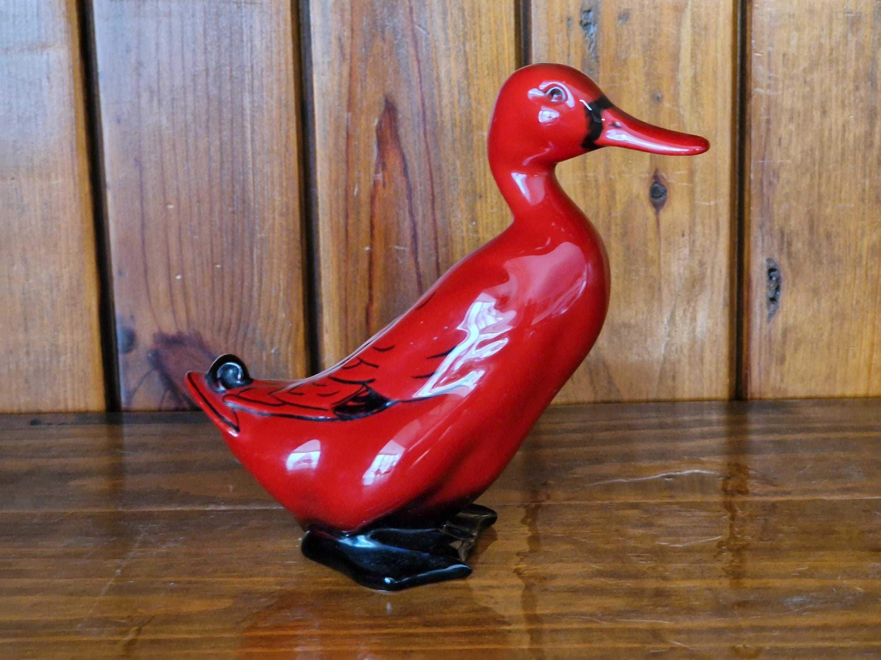Royal Doulton Flambé Duck Figurine – Mid-century Porcelain Bird