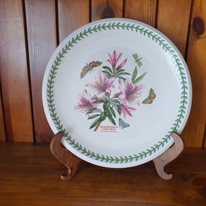 Vintage Portmeirion Botanic Garden 13 inch platter, with original box. Lily Flowered Azalea pattern.