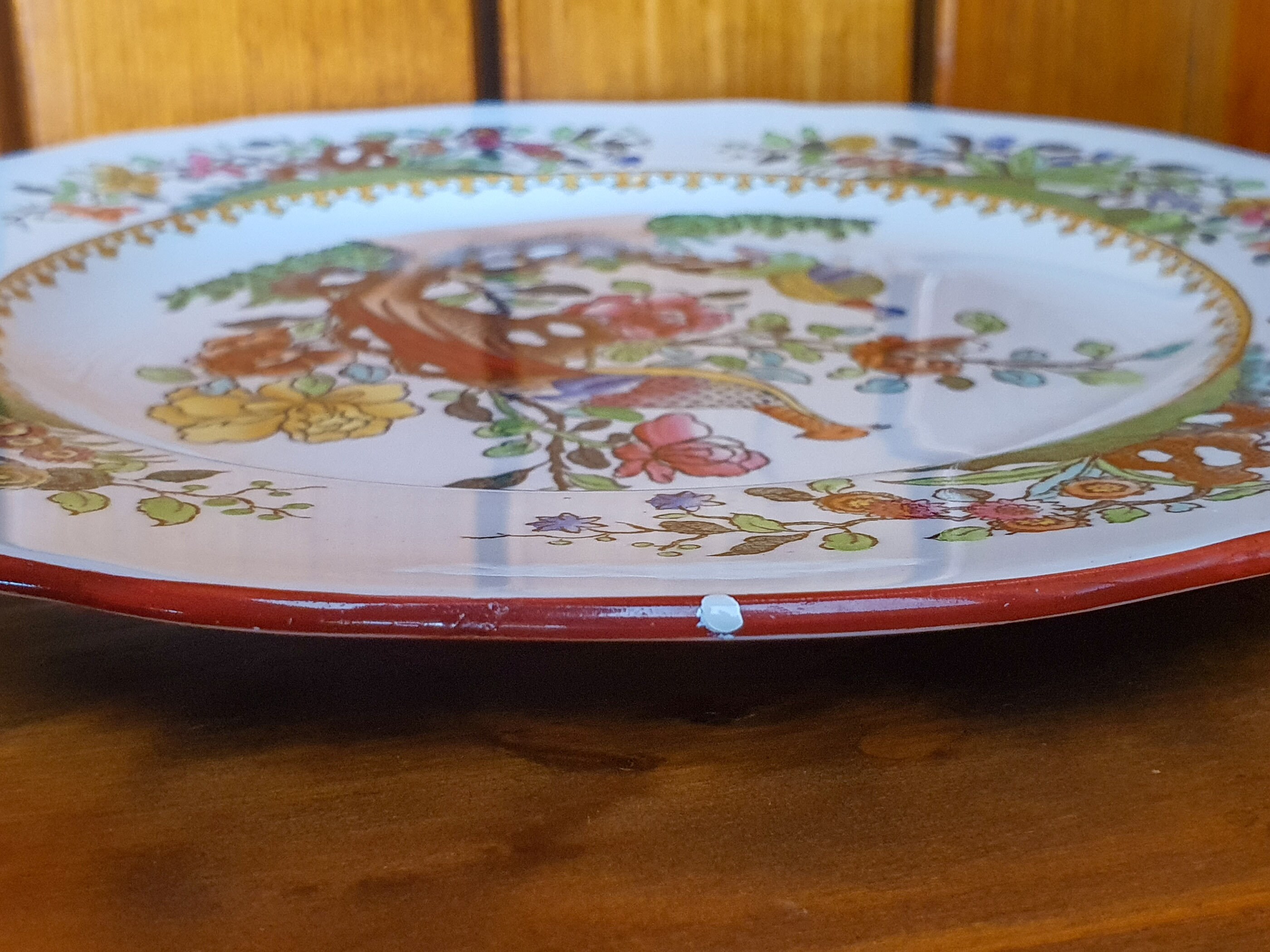 Antique Copeland Spode 22.5cm Plates in an Oriental Pheasant