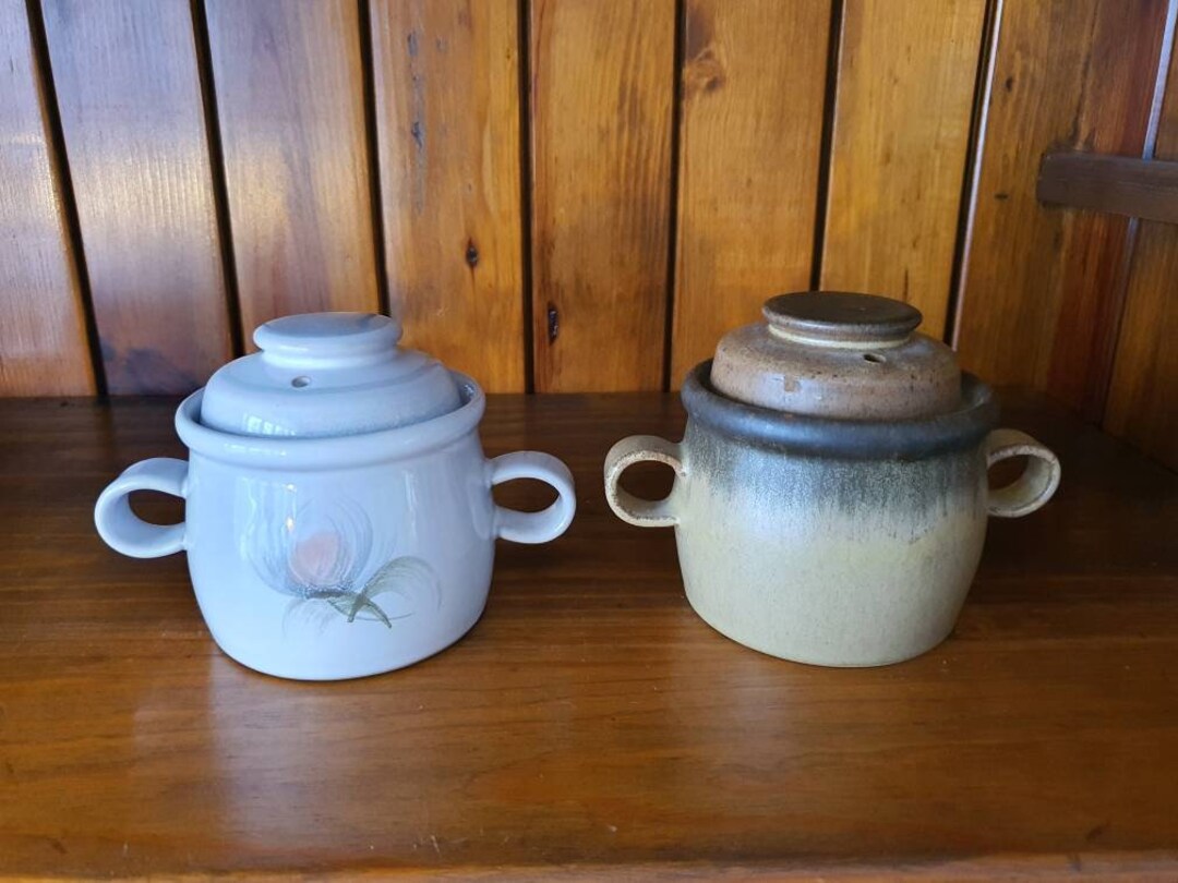 Denby Soup Bowls With Lids One Romany Pattern and One Pink and Etsy