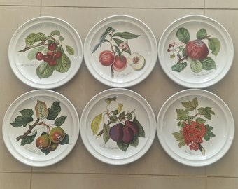 Vintage Portmeirion Pomona dinner plates. various designs. 10.5 inches (26.5cm) diameter.