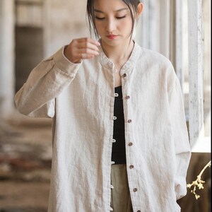 Women Linen front open Shirt (two designs)