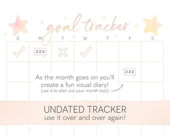 Daily Goal Tracker | Goal Calendar | Digital Download | Printable