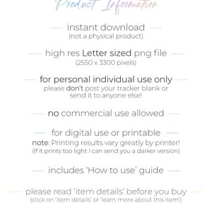 Weekly Measurements Tracker Inches Lost Chart Digital Download Printable Coral Peach image 2