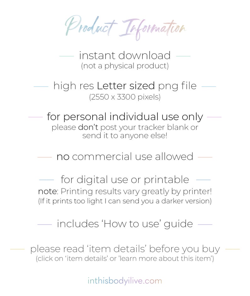 Weekly Measurements Tracker Inches Lost Chart Digital Download Printable Coral Peach image 2