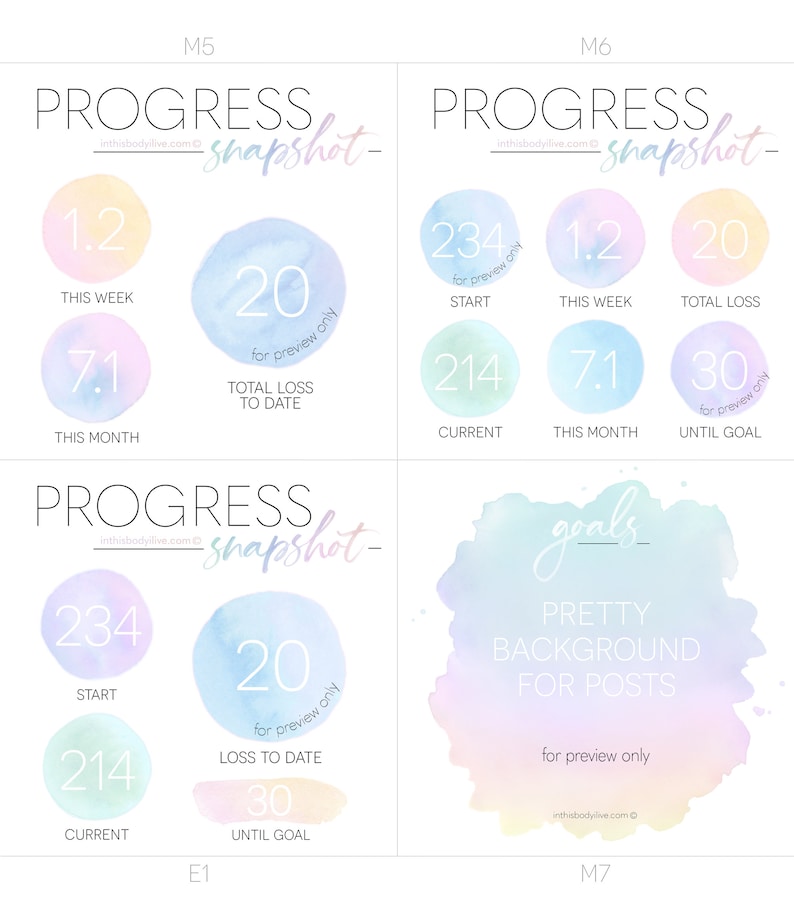 Mega Pack Weigh-in, Progress Goals Weight Loss Tracker Digital Download Over the Rainbow imagem 4