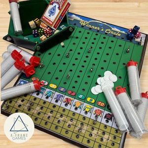 Bundle Magnetic Horse Race Board Game - &#39;Winner&#39;s Circle&#39; | Tabletop Game | Family Night | Must Have Game