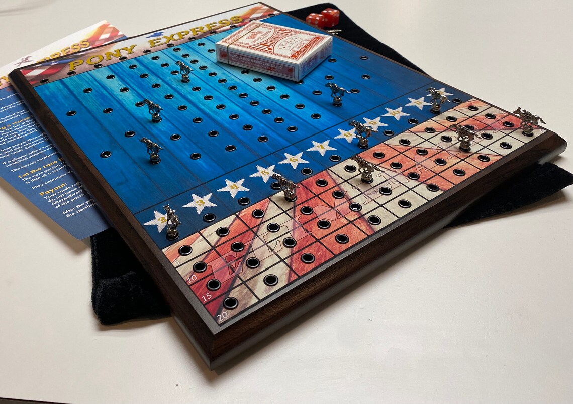 Horse Race Board Game 'pony Express' Etsy