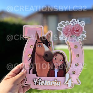 Spirit Birthday Party Cake & Cupcake Toppers, Horse Birthday Topper