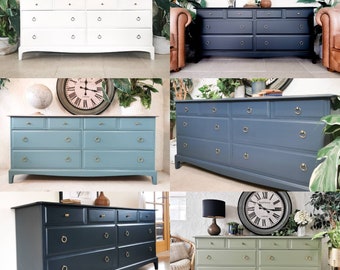 Spray painted to order (any colour) - Stag Minstrel Captains Chest / Lowboy / Large Chest of drawers