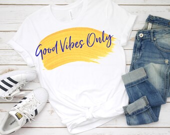 Good Vibes Only, Funny Tshirt, camisas con refranes divertidos, camisas de mujer divertidas, camisetas hippies, camisa divertida, camisa de yoga, camisa gráfica