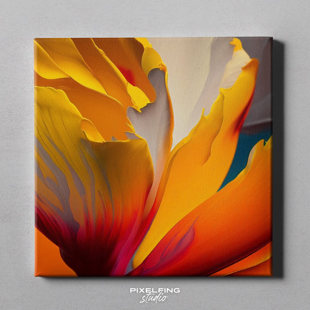 Tulip Print 01 Digital PRINTABLE Wall Art Modern, Vibrant, Contemporary