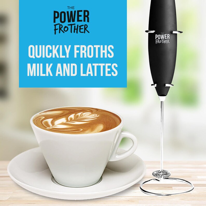 Power Milk Frother Handheld Frother HighPowered Battery Etsy