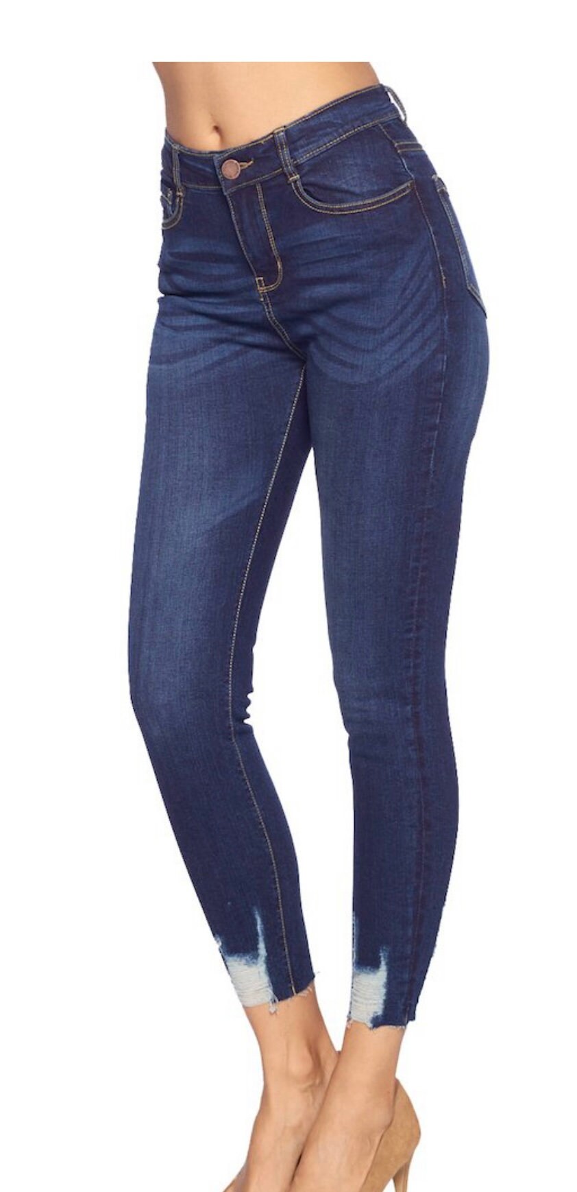 High Rise Ankle Jeans Etsy