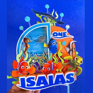Finding Nemo cake topper, Nemo Party Decorations, Nemo party supplies, Nemo Centerpiece