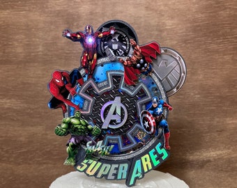 Avengers cake topper, Super heroes party decorations, super heroes party supplies, superheroes centerpiece