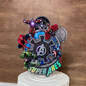 Avengers cake topper, Super heroes party decorations, super heroes party supplies, superheroes centerpiece