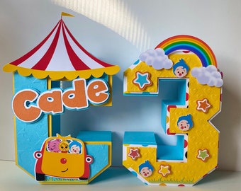 Payaso Plim Plim, Plim Plim decorations, Plim Plim party supplies, Plim Plim 3d letters