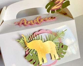 Safari Favor Box, Safari them Gable box, Jungle themed Party, Baby Safari Birthday, Safari birthday favors, Jungle First Birthday