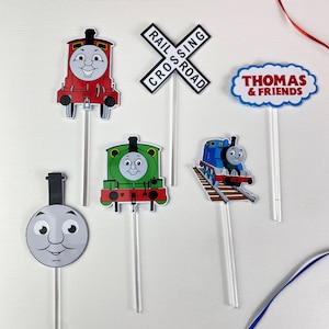 Thomas and friends cupcake topper, Thomas and friends party decorations, Thomas and Friends centerpiece