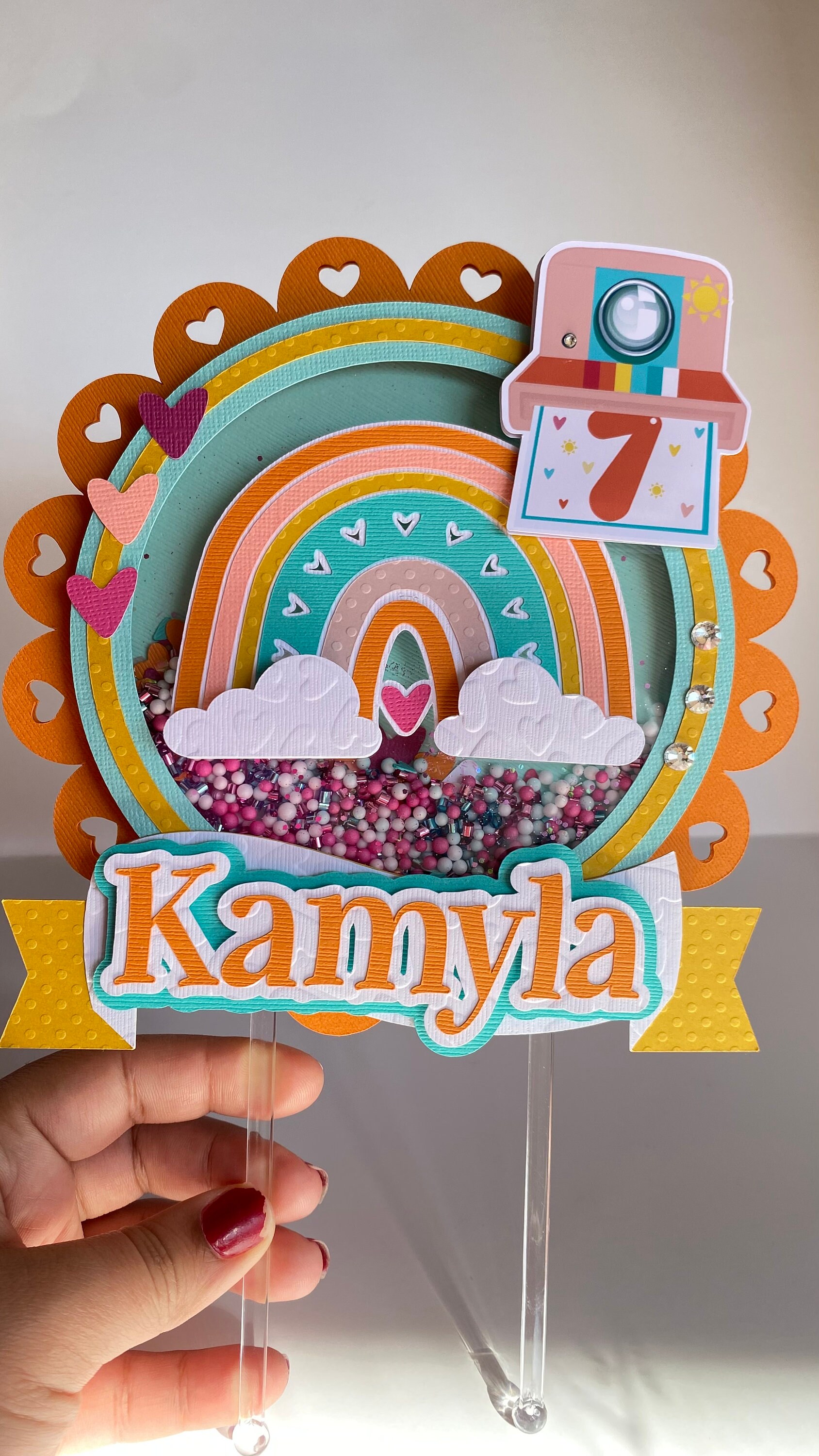 Rainbow Cake Topper, Boho Party Decorations, Rainbow Party Supplies ...