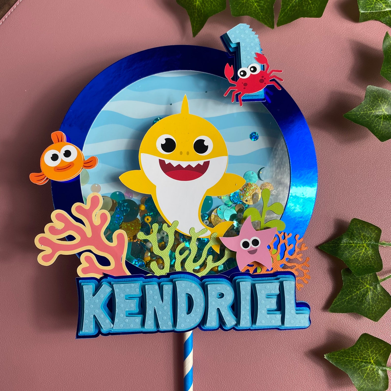 Baby Shark Cake Topper Baby Shark Birthday Party Decorations Etsy Canada