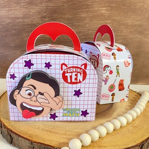 Turning Red Favor Box, Turning Red party decor, Turning Red Birthday, Turning Red Birthday decoration, Turning red cake topper