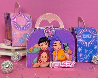 Kpop Favor Box, kpop party decor, Kpop Birthday, kpop Birthday decoration, k pop cake topper, kpop demon hunters