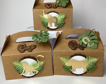 Caja de recuerdos de safari, fiesta temática de la jungla, cumpleaños de safari para bebés, recuerdos de cumpleaños de safari, primer cumpleaños de la jungla, cumpleaños del zoológico