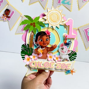 Moana cake topper, Moana birthday party, Moana theme, Moana party decorations, Moana banner, moana cupcake