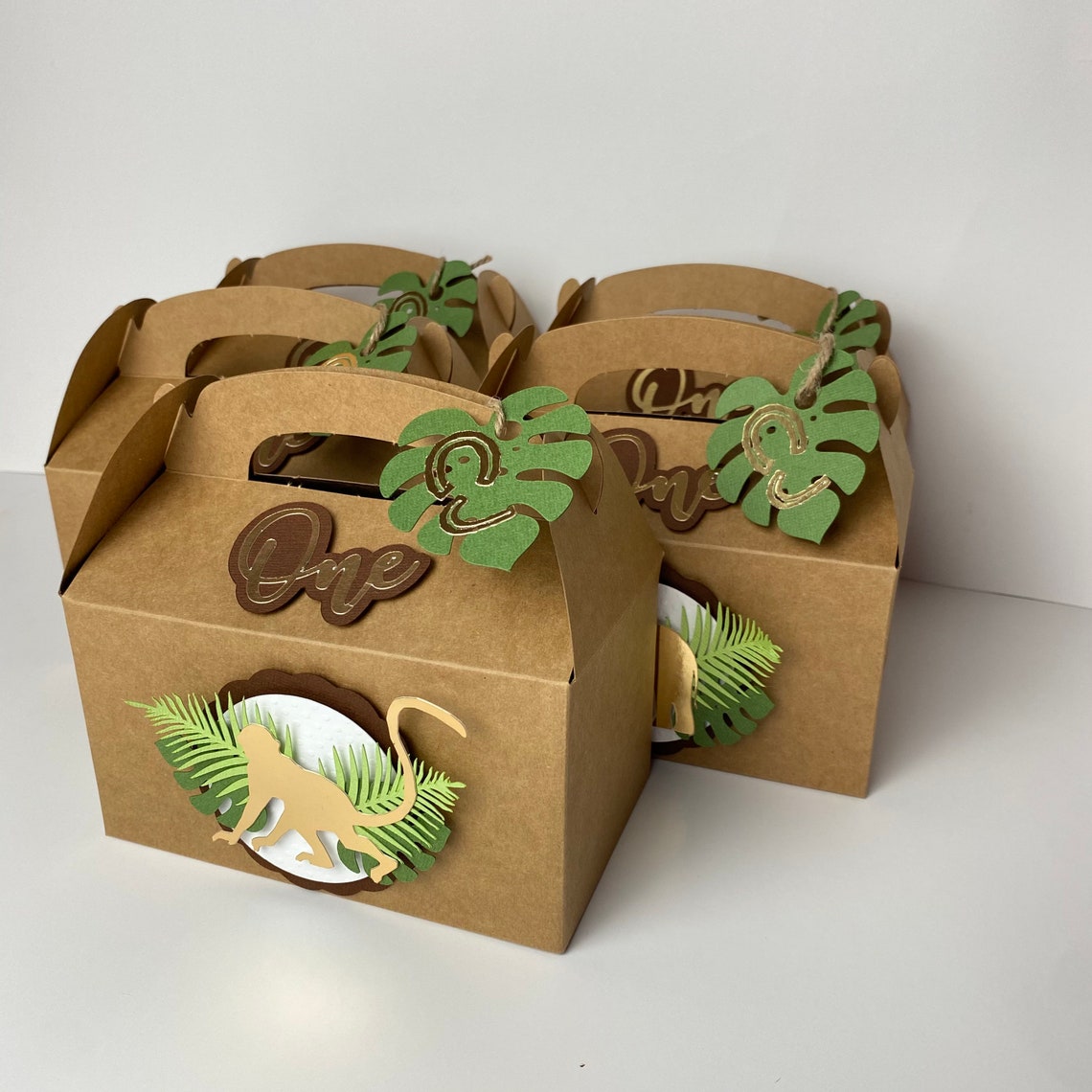 safari theme party favor boxes