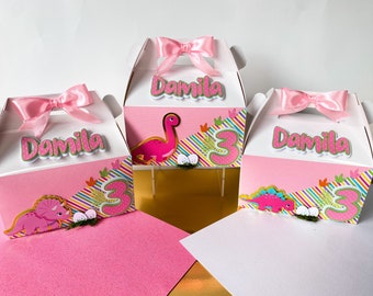 Dinosaur Favor Box, Dinosaur themed Party, Dinosaur Birthday, Dinosaur birthday favors, Dinosaur girls Birthday, Dinosaur banner