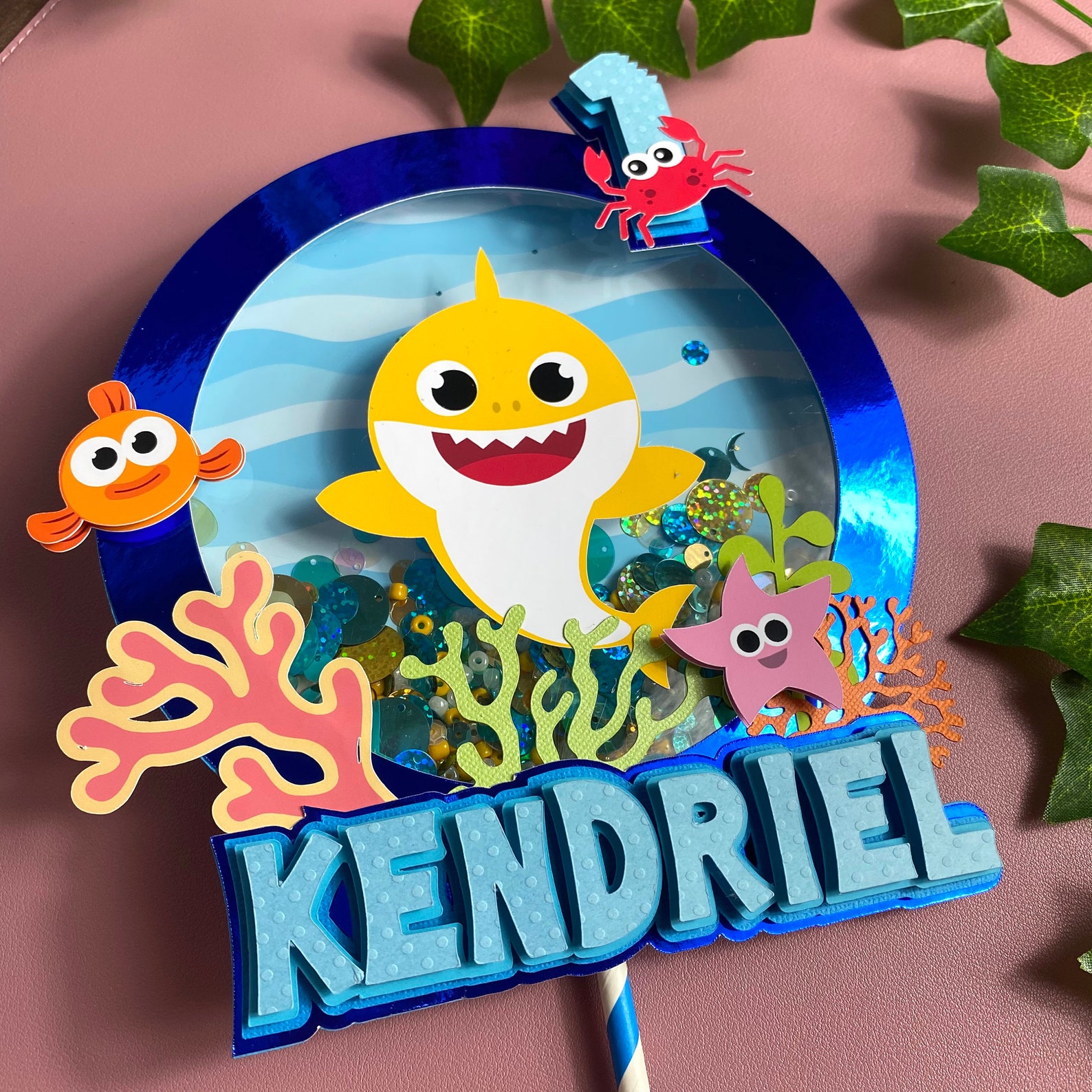 Baby Shark Cake Topper Baby Shark Birthday Party Decorations Etsy Canada