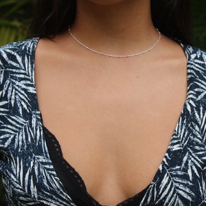 Sterling Silver Choker // Beaded Choker Necklace // Choker Necklace// Sterling Silver Necklace // Minimalist Jewelry // Dainty Bead Necklace