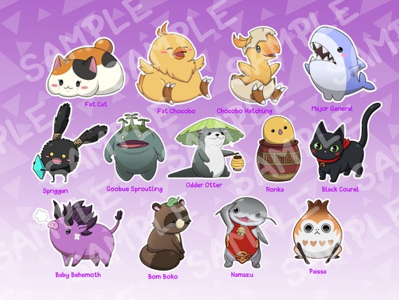 FFXIV Pet Minion Stickers - Etsy FFXIV Pet Minion Stickers - Etsy