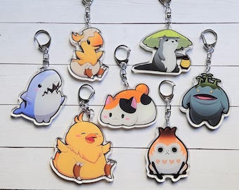 XIV Pet Minions Acrylic Keychains