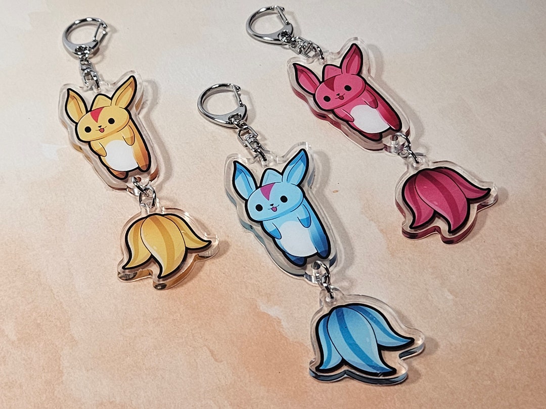 CLEARANCE-XIV Carbuncle Dangle Tail Acrylic Keychain Charms - Etsy