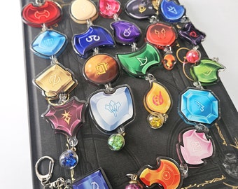 XIV Eorzean Class Job Stone CustomLinked Keychains