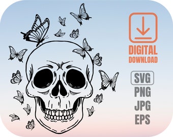 Download Butterfly Skull Svg Etsy 3D SVG Files Ideas | SVG, Paper Crafts, SVG File