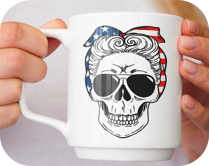 Download American Mom Skull Mom Life Svg Skull Sunglasses Svg | Etsy