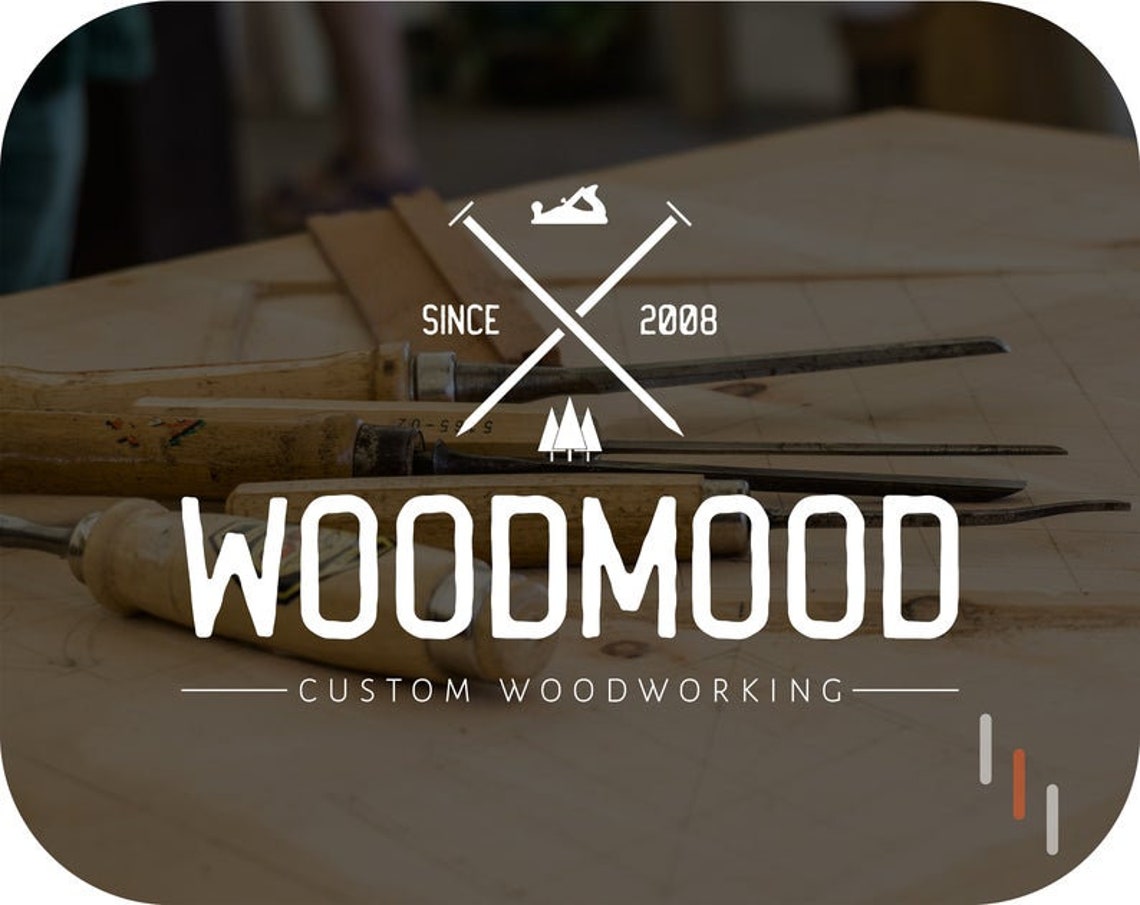 Woodworking Logo Design and Branding Wood Wood Craft Logo Etsy