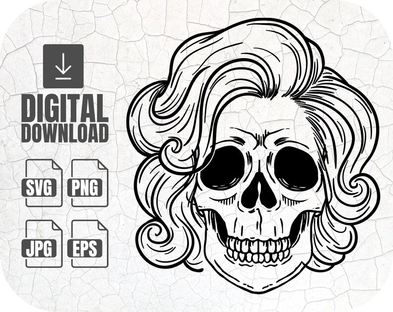 Download Halloween Girl Skull Svg Svg Files For Silhouette Cameo Beauty Skull Head Svg Sublimation Designs Downloads Hairy Skeleton Head Svg Urns Memorials Pet Supplies Vadel Com