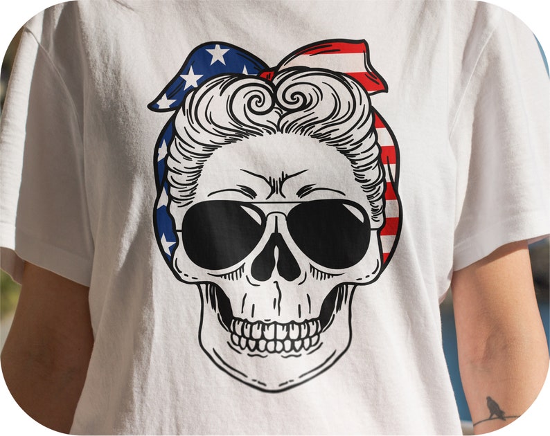 Download American Mom Skull Mom Life Svg Skull Sunglasses Svg | Etsy
