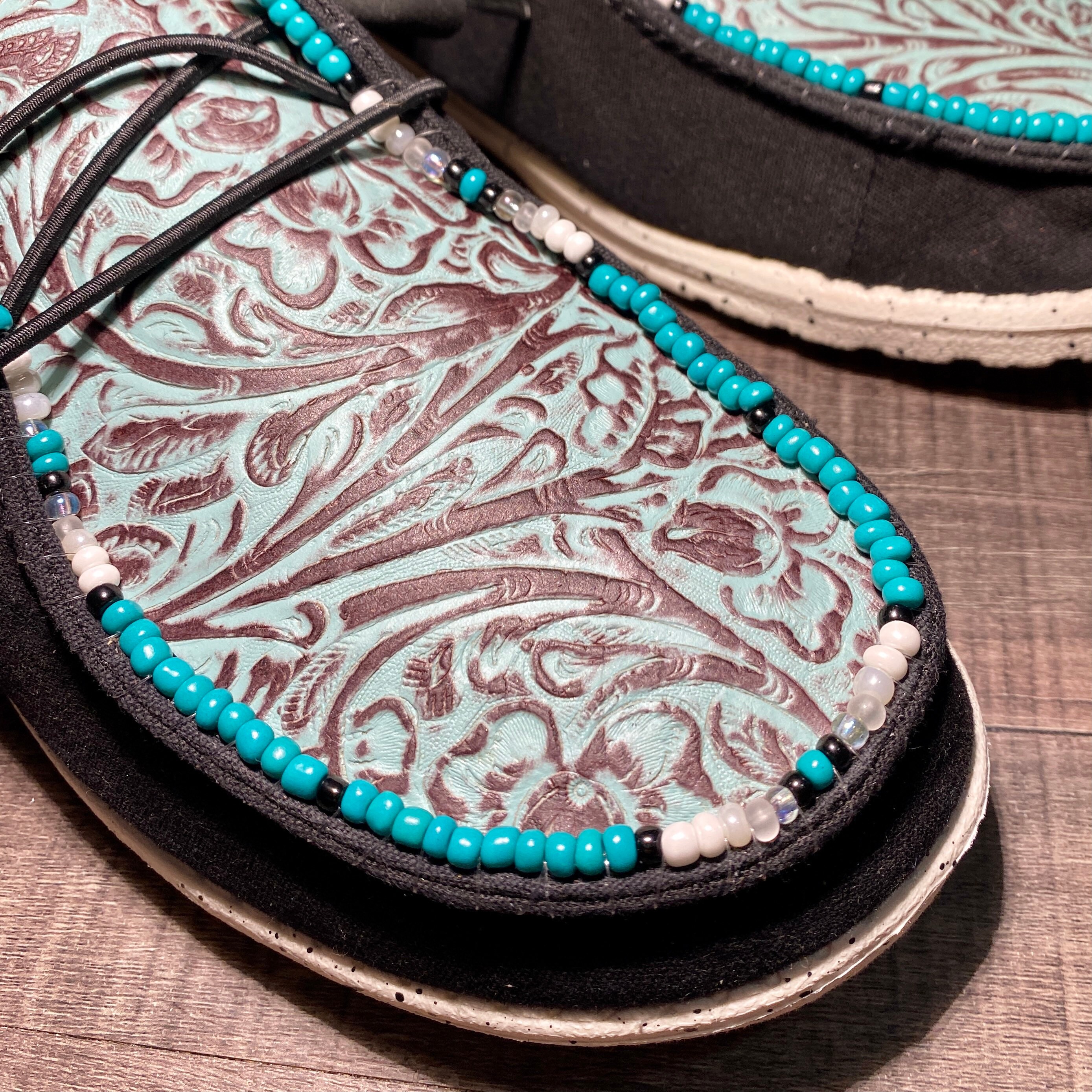 custom leather hey dude shoes