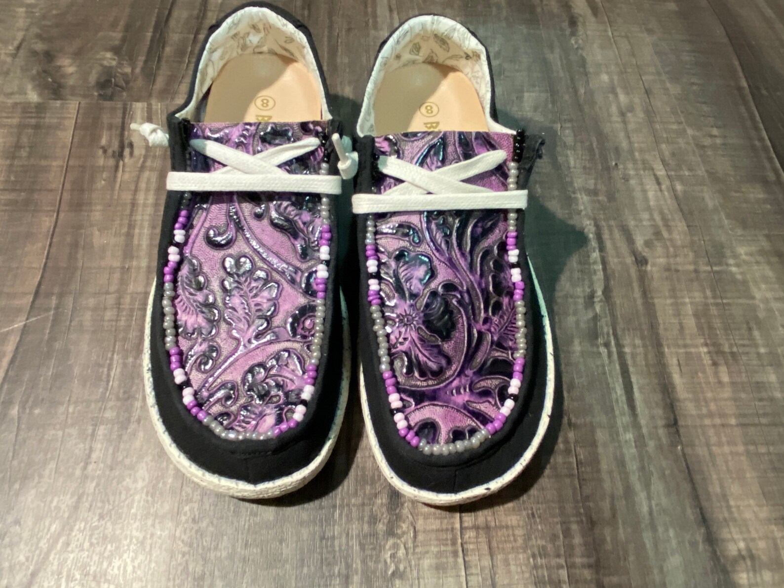 custom leather hey dude shoes