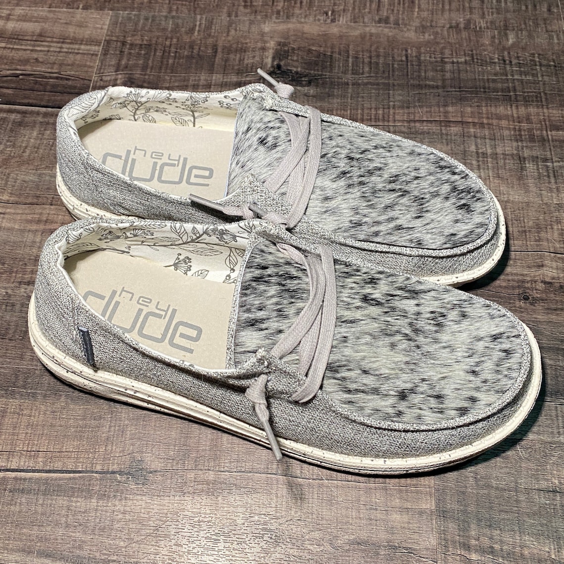 Mens Custom Cowhide Hey Dude Shoes Etsy