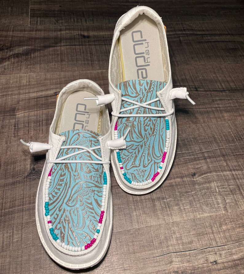custom leather hey dude shoes