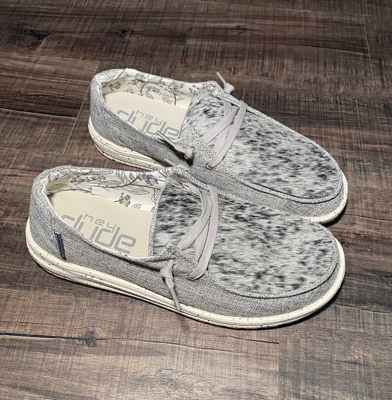 Mens Custom Cowhide Hey Dude Shoes Etsy