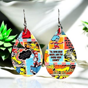 Dr. Seuss Book Ohrringe