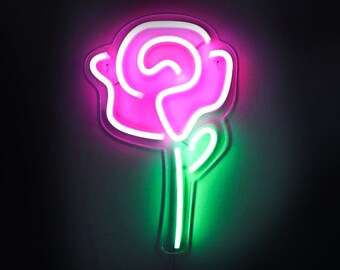 Rose Neon Light Etsy - neon rose sign roblox